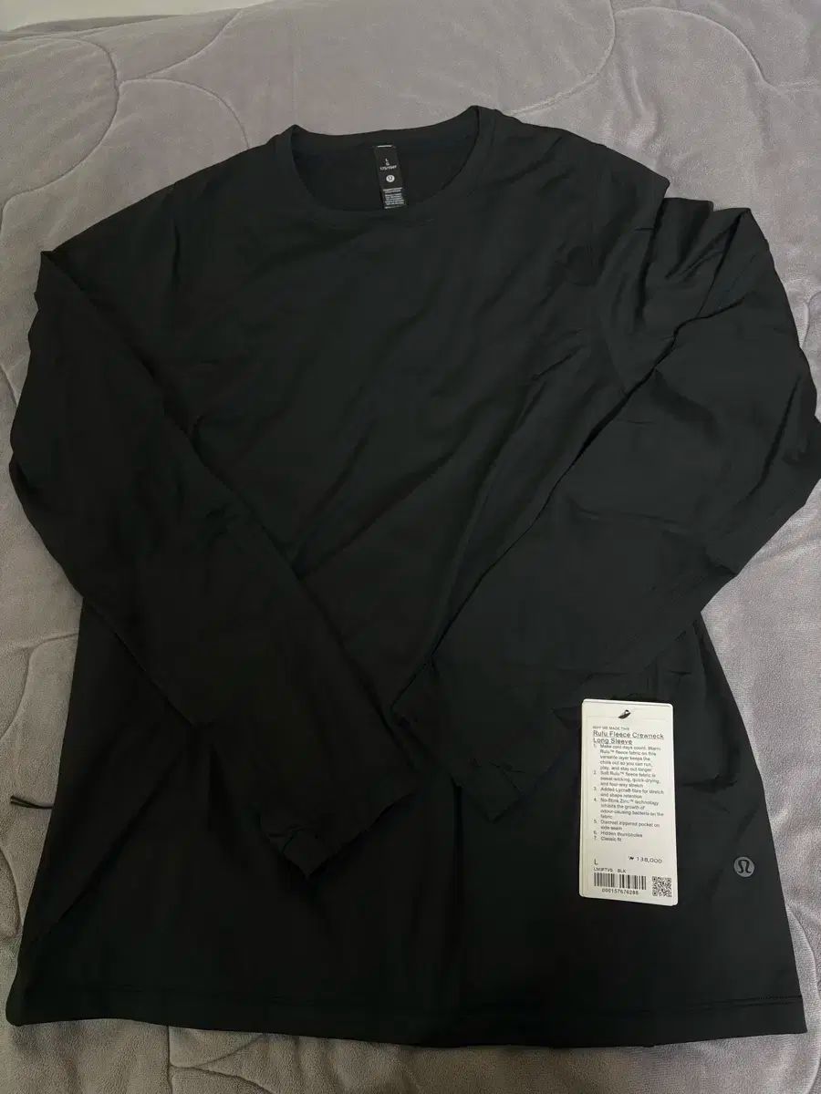 lululemon ルル フリース クルーネック 長袖 ブラック L