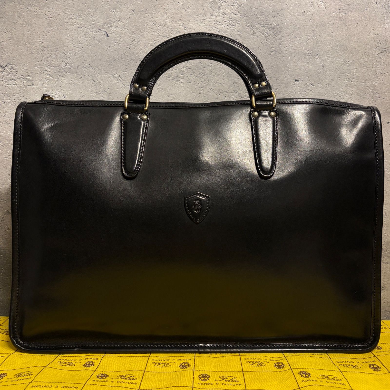 Felisi フェリージ　9841 レザーブリーフケース 黒 ✨Felisi フェリージ 9841 ビジネスバッグ ブリーフケース ブラック