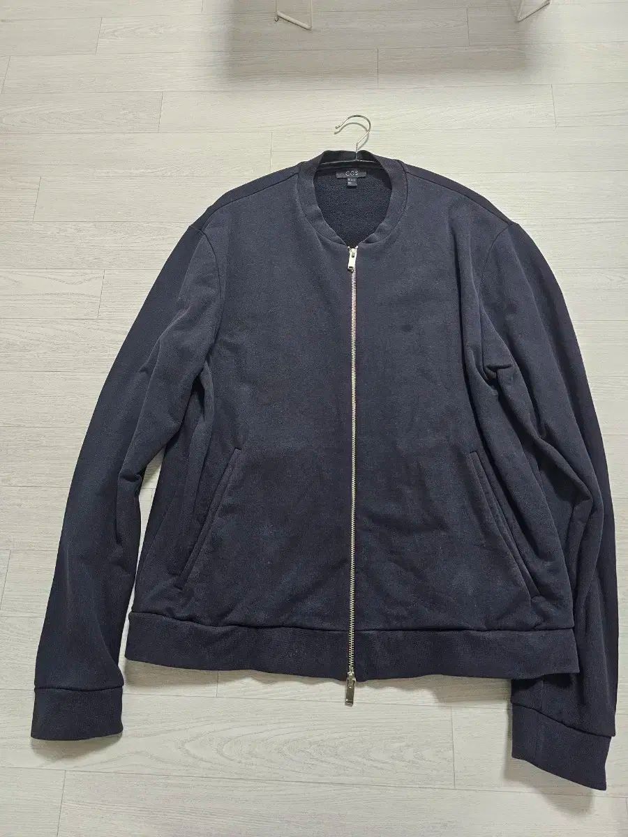 90s LOEWE ロエベ スエードブルゾン 裏地ロゴ刺繍 スペイン製 紺 XL