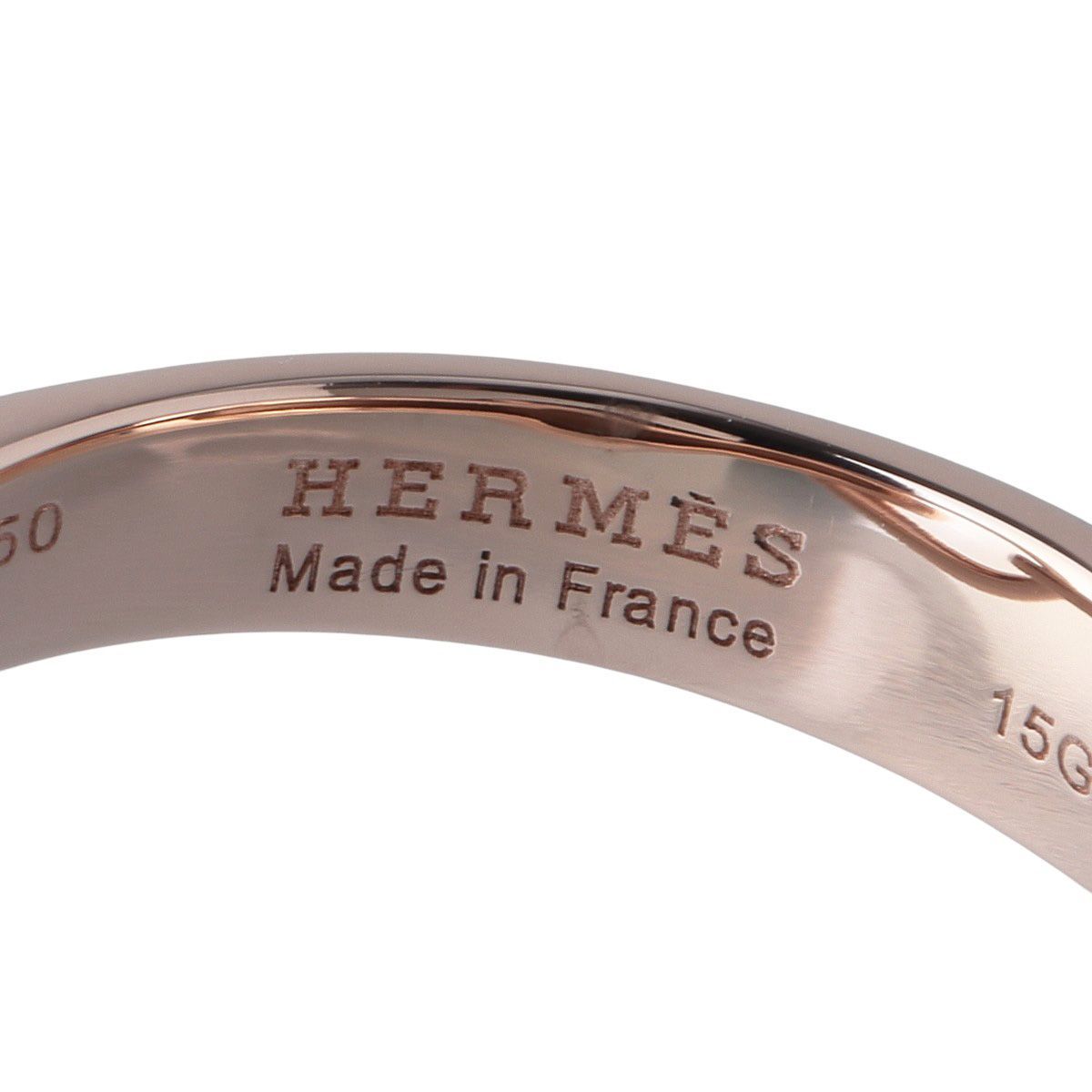 製品保証 エルメス ダイヤ リング ギャロップ 馬 53 Au750PG 箱 仕上げ済 HERMES 23649