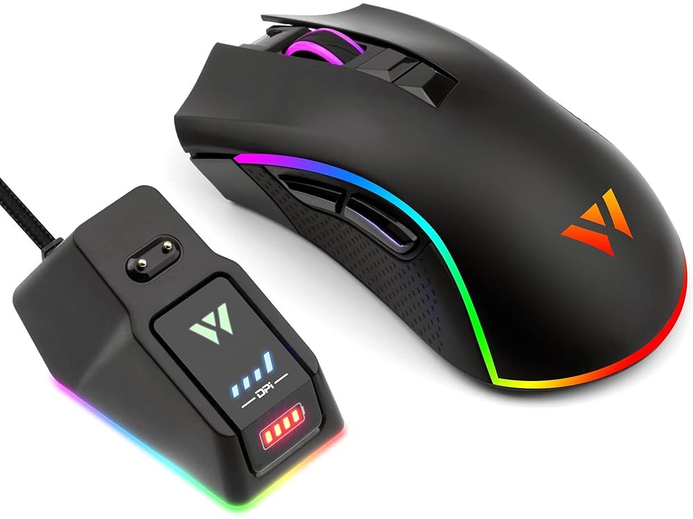 WizarD 充電ステーション付ワイヤレスゲーミングマウス 無線 低遅延 MK 21 C 1 日本人スタッフによる安心サポート