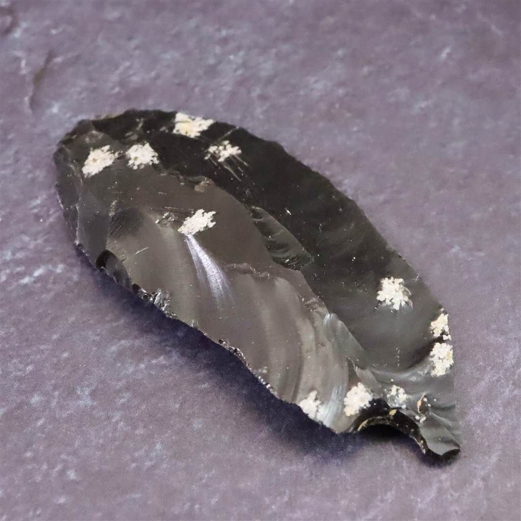 黒曜石 打製石器 52mm 後期旧石器時代 東北・北海道地域 5.5g 【榎本