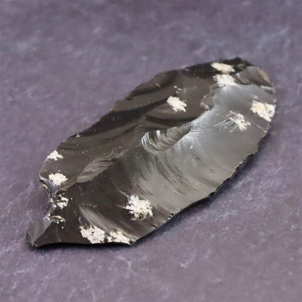 黒曜石 打製石器 52mm 後期旧石器時代 東北・北海道地域 5.5g 【榎本