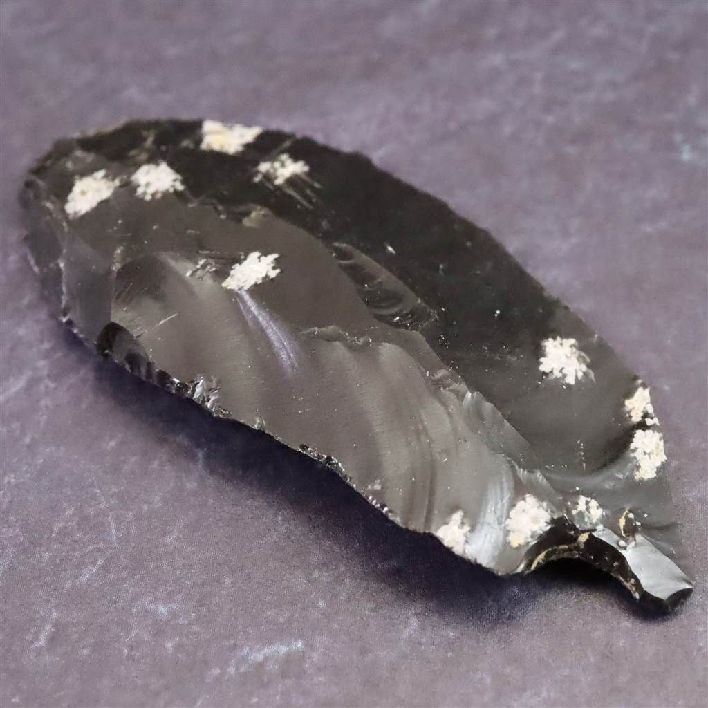黒曜石 打製石器 52mm 後期旧石器時代 東北・北海道地域 5.5g 【榎本