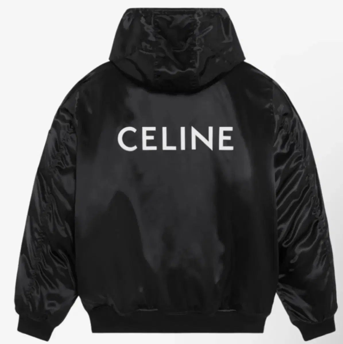 46) Celine セリーヌ バックロゴ フード ブルゾン ma-1 - メルカリ