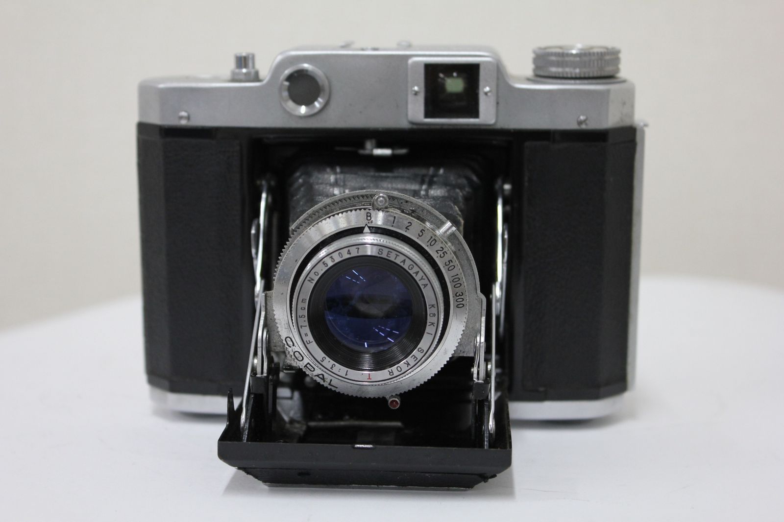 返品保証 マミヤ Mamiya-6 SETAGAYA KOKI SEKOR T 7.5cm F3.5 蛇腹カメラ e3655