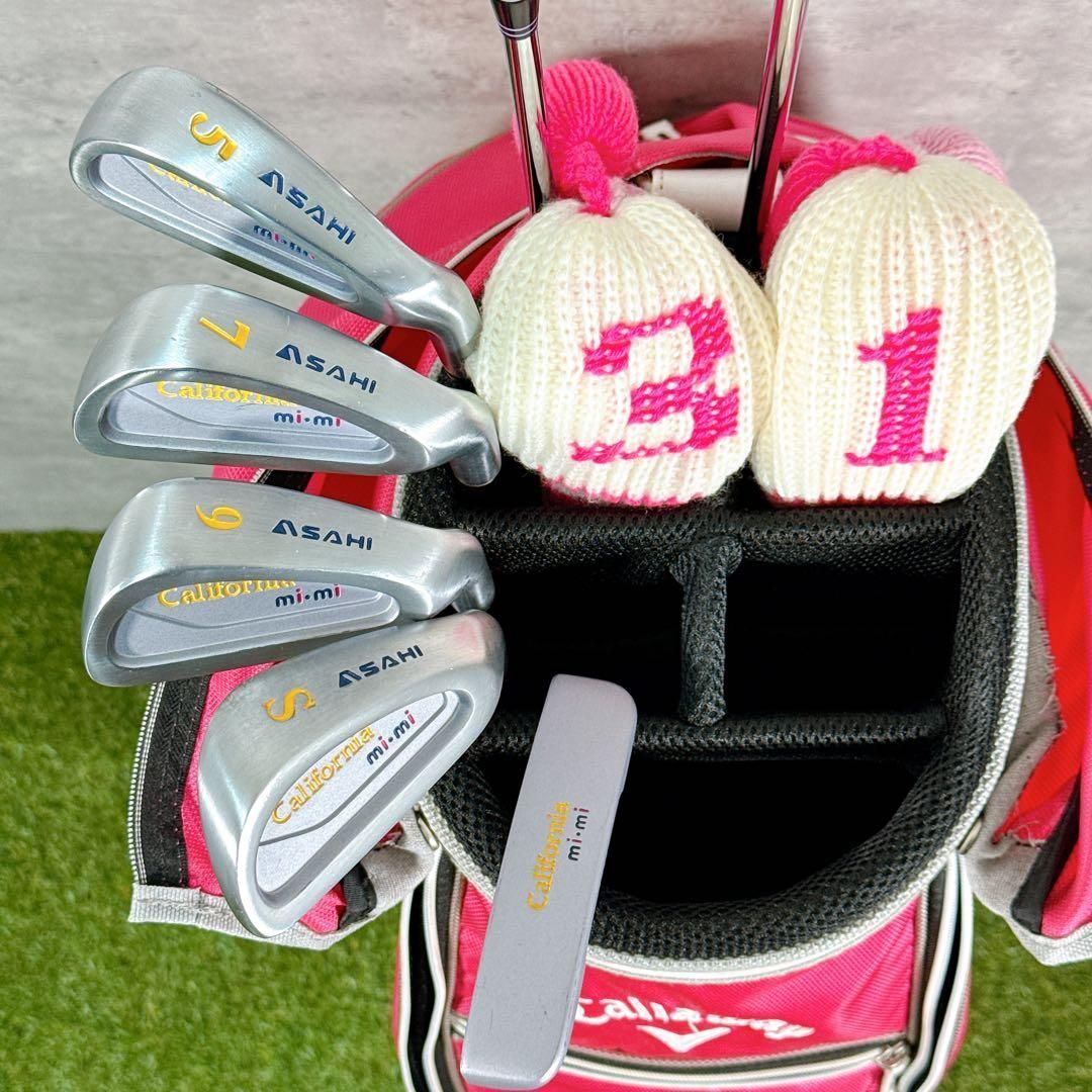 キャロウェイ ウィルソン レディースゴルフ 8本 キャディバッグ付き L 右利き キャロウェイ ウィルソン レディースゴルフ 8本 キャディバッグ付き