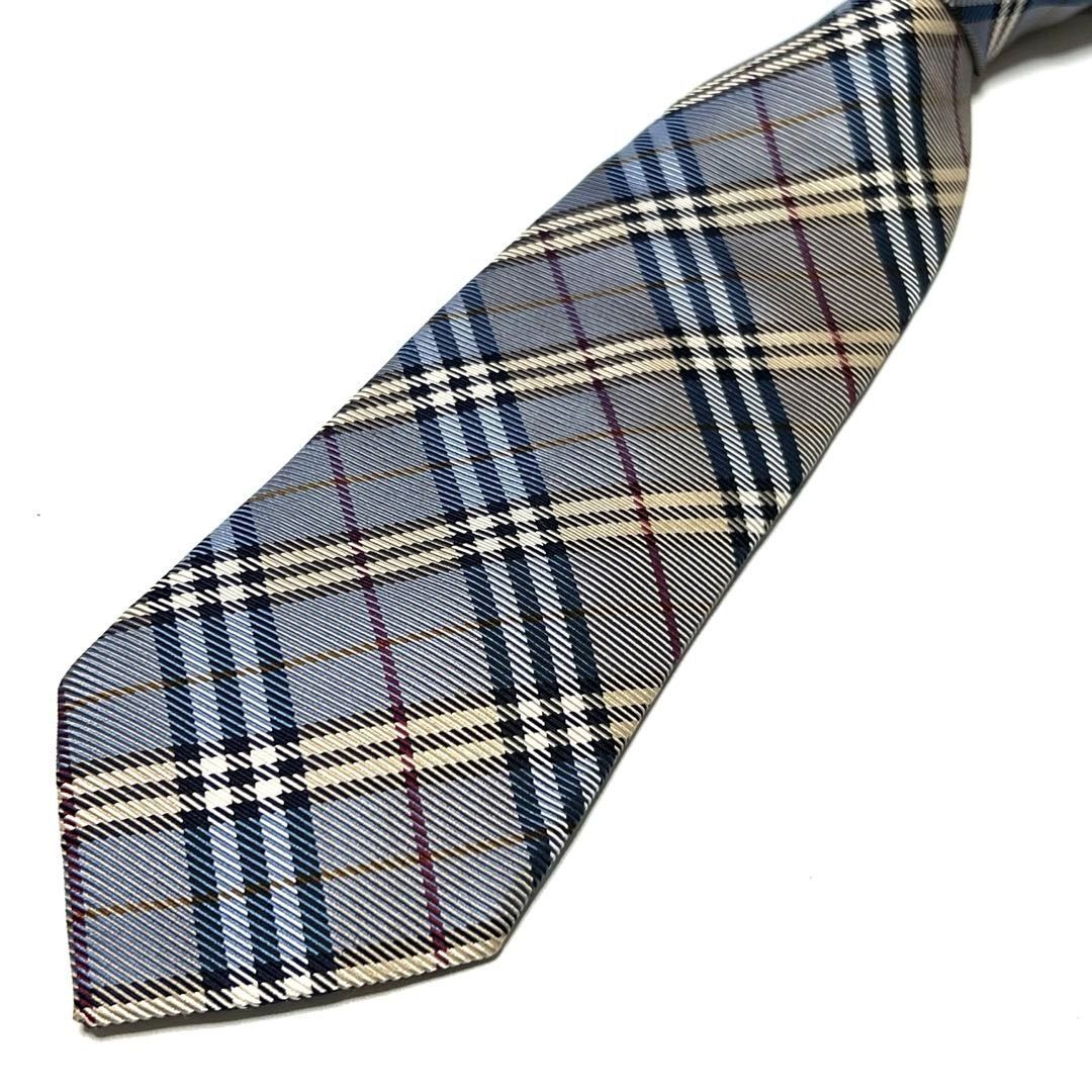 BURBERRY ノバチェック 総柄 ライトブルー ネクタイ 05116a40 - メルカリ