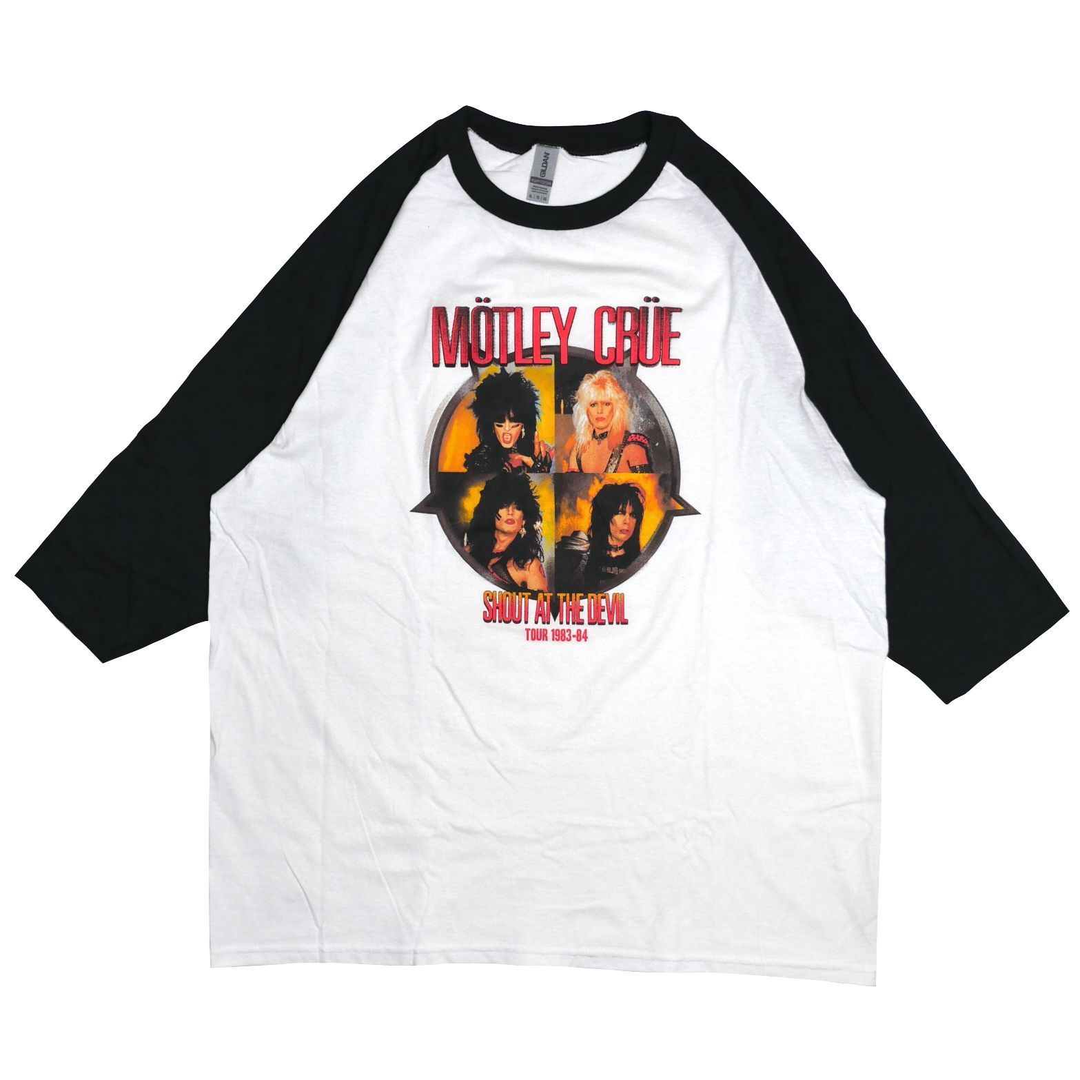 XL】新品 MOTLEY CRUE モトリークルー 七分袖 ラグラン Tシャツ Shout 