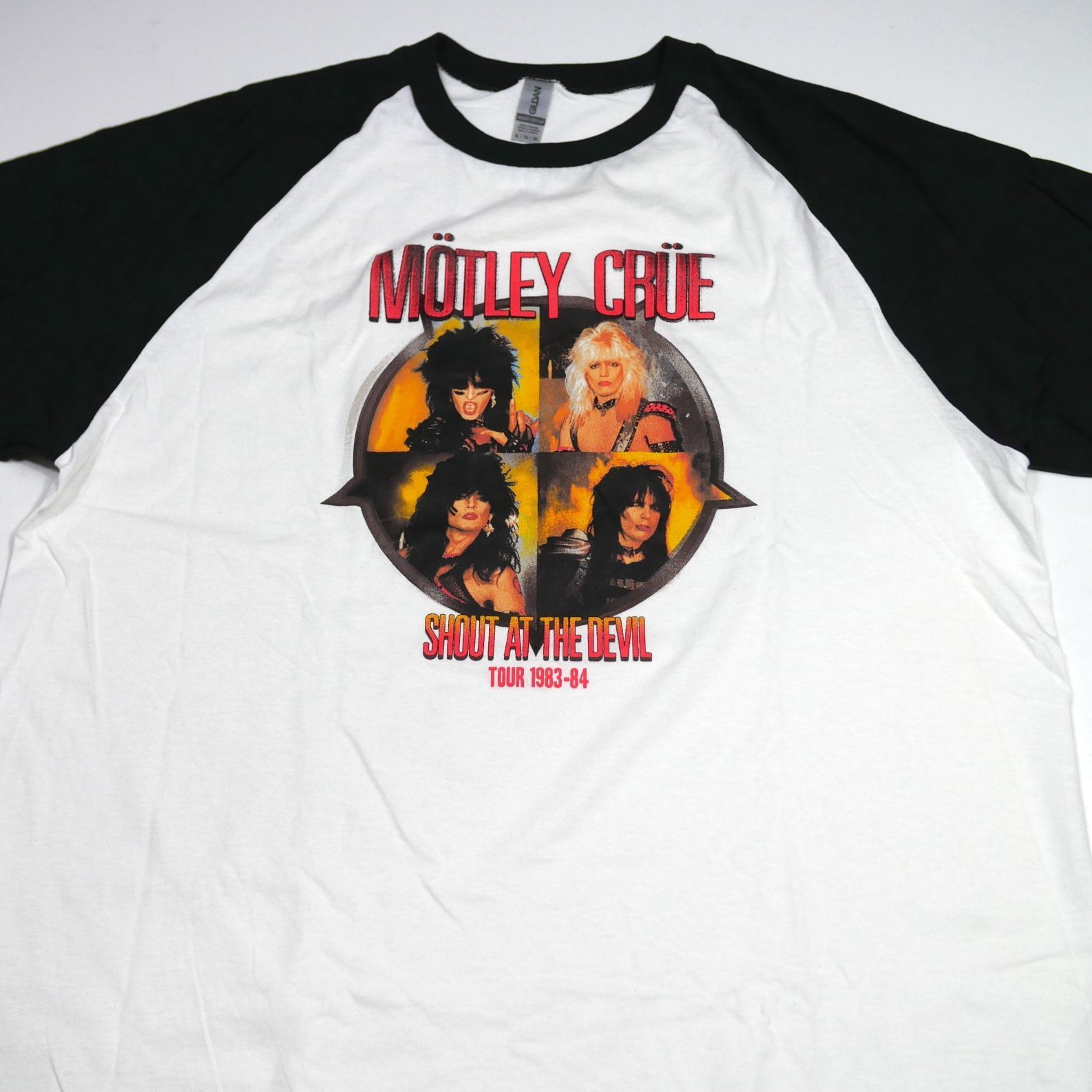 XL】新品 MOTLEY CRUE モトリークルー 七分袖 ラグラン Tシャツ Shout 