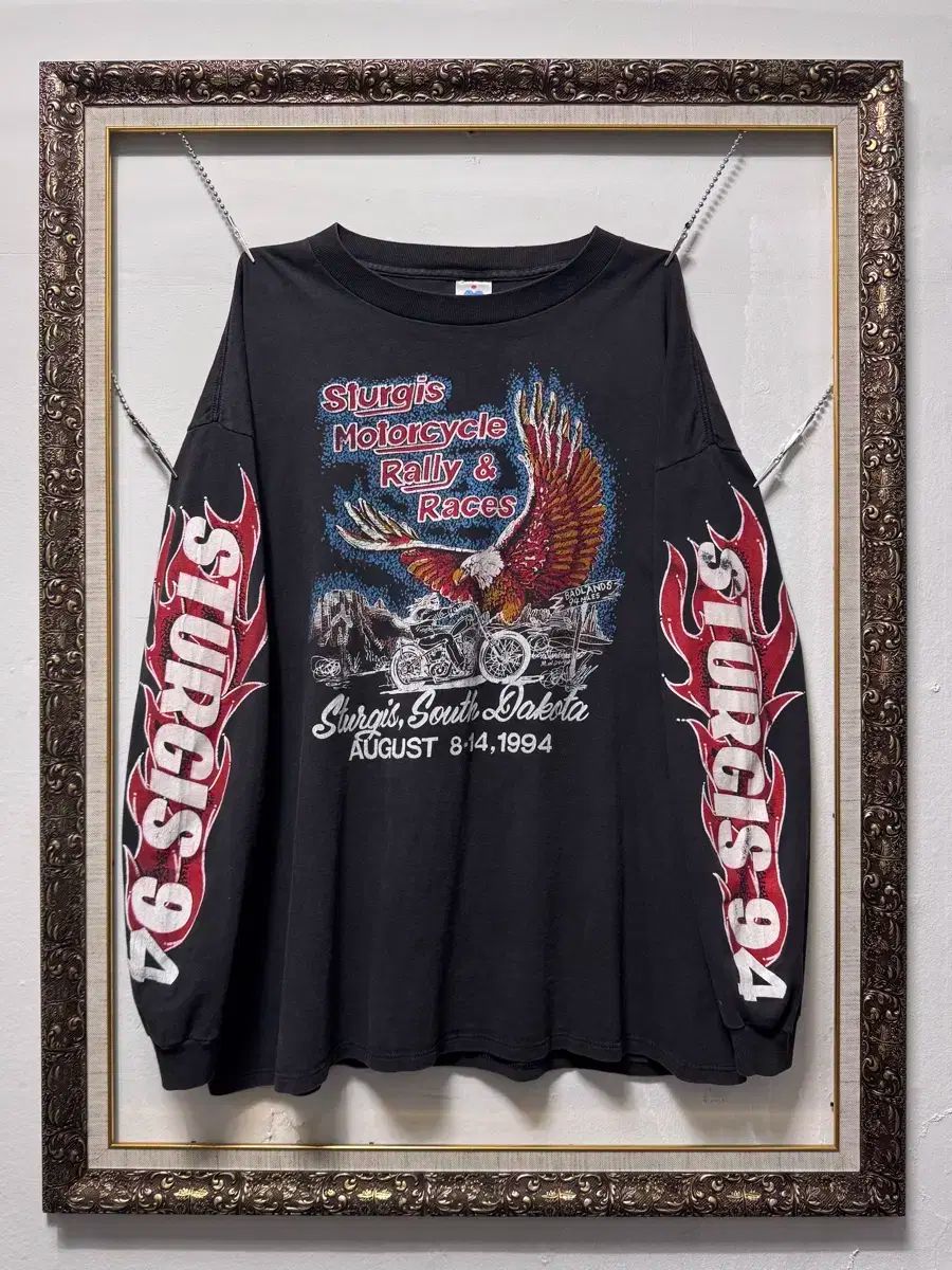 ヴィンテージ 90s STURGIS Biker Flame LongSlee