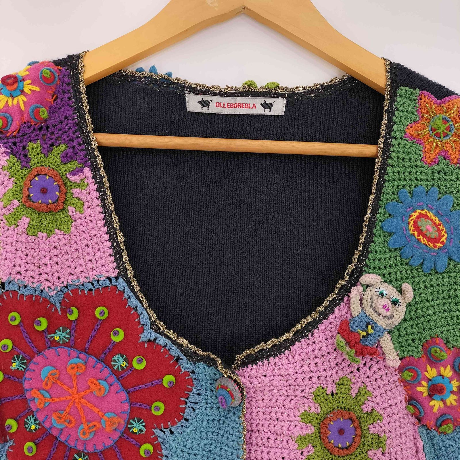 かぎ編み ニットベスト