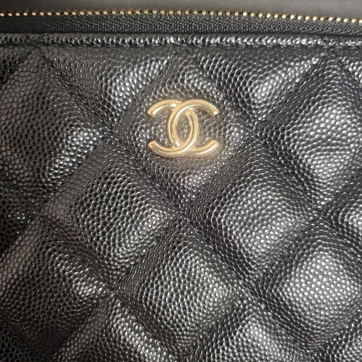 シャネル キャビア クラッチバッグ ラージ