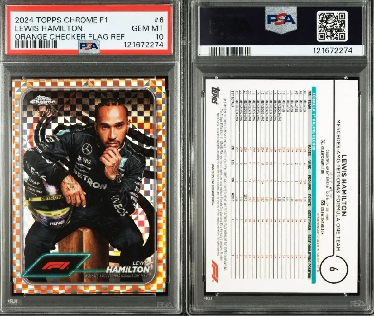 2025 トップス クロム F1 ルイス ハミルトン 25 PSA10