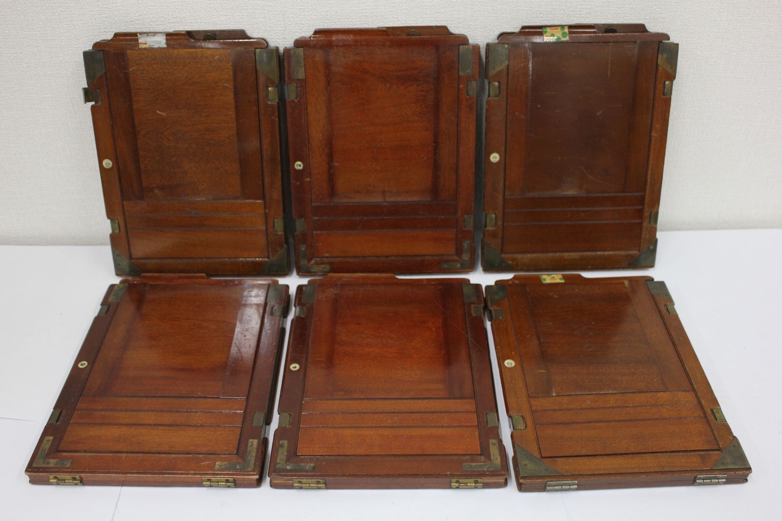 返品保証 大判木製フィルムホルダー 内部フレーム枠27.5cm×18.2cm 自己採寸 6枚セット e3678