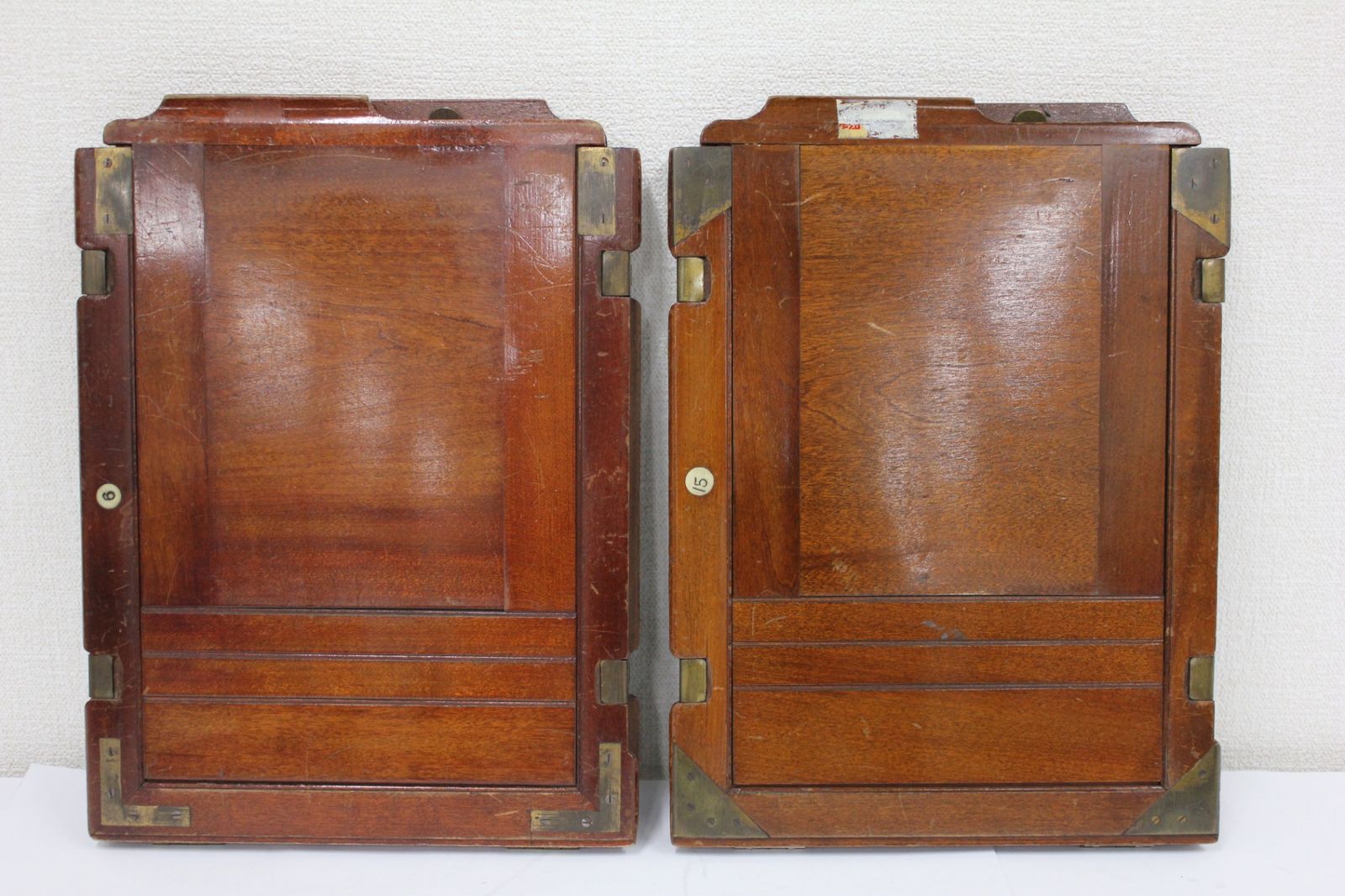 返品保証 大判木製フィルムホルダー 内部フレーム枠27.5cm×18.2cm 自己採寸 6枚セット e3678