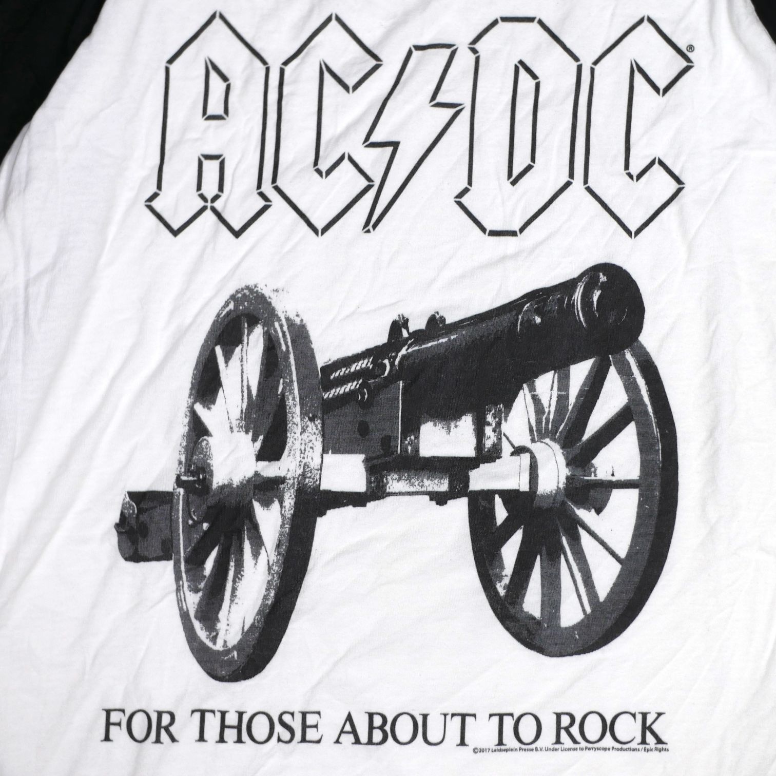 L】新品 AC/DC For Those About To Rock 悪魔の招待状 七分袖 ラグラン 