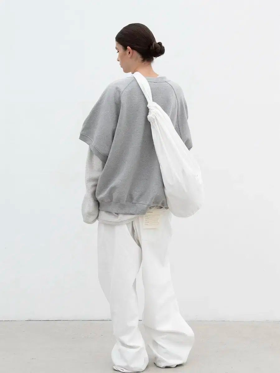 オオブヘーデン オーバーサイズ ショートスリーブ スウェットシャツ メランジ グレー