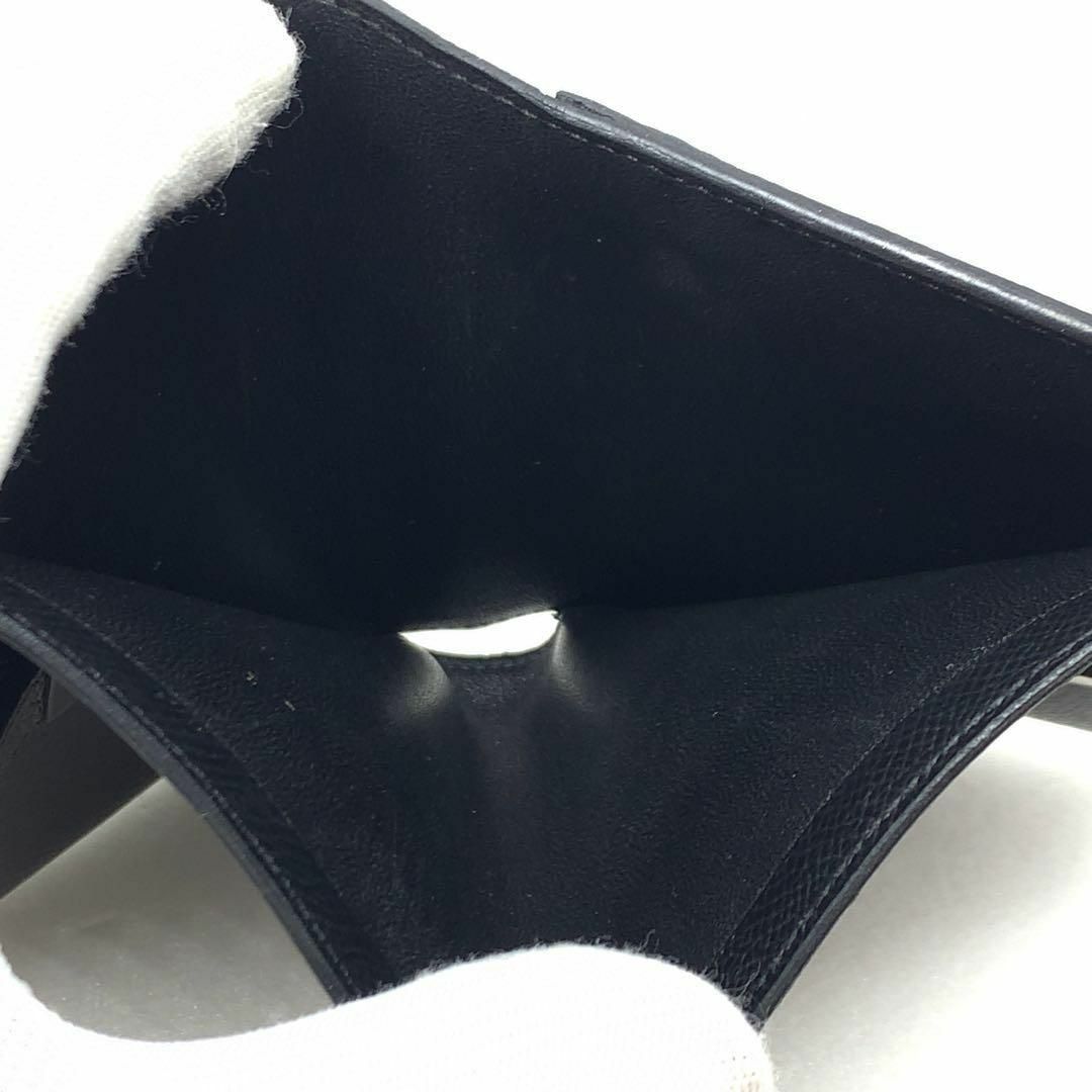 HERMES ベアン コンパクト シルバー 金具 財布 黒色 0851s/ - メルカリ