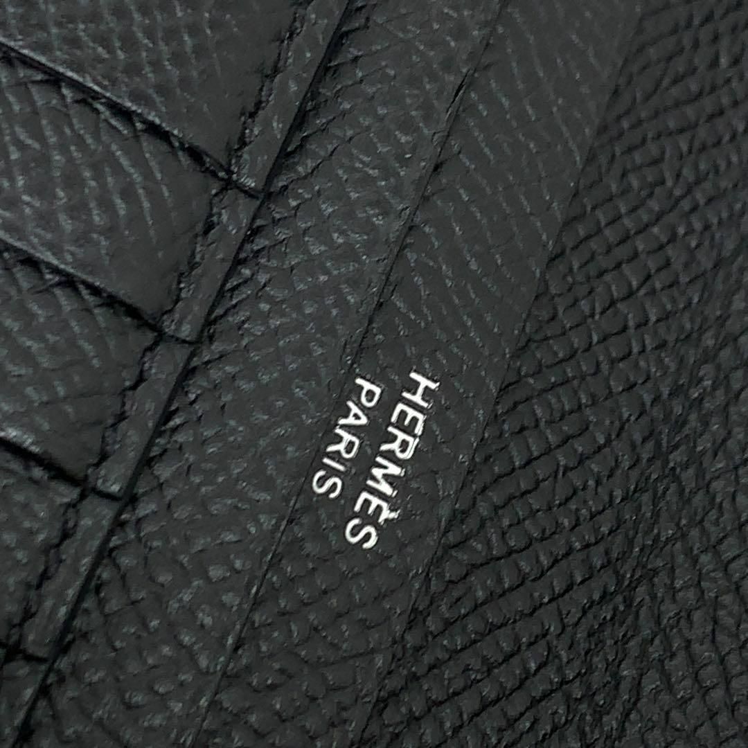 HERMES ベアン コンパクト シルバー 金具 財布 黒色 0851s/ HERMES ベアン コンパクト シルバー 金具 財布 黒色 0851s/ - メルカリ