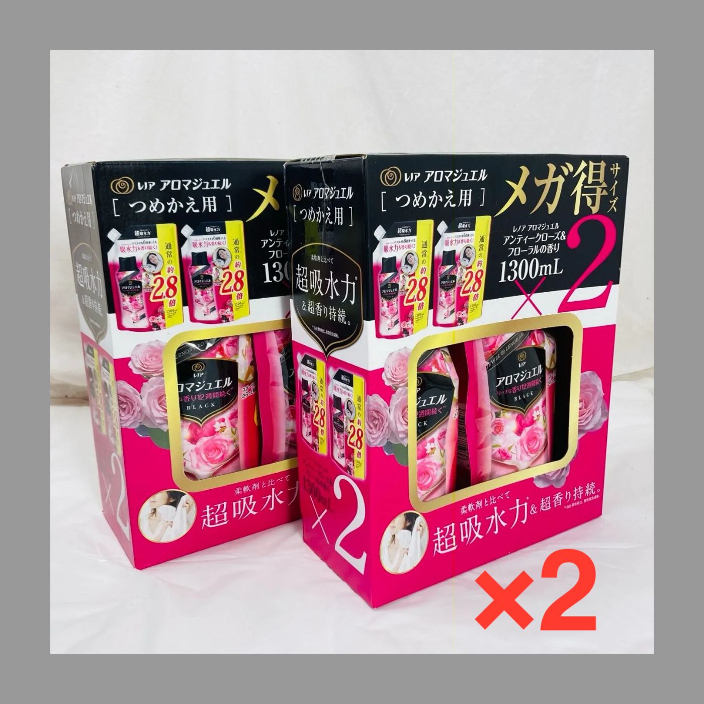 レノア アロマジュエル アンティークローズ-フローラルの香り 1300ml 8本