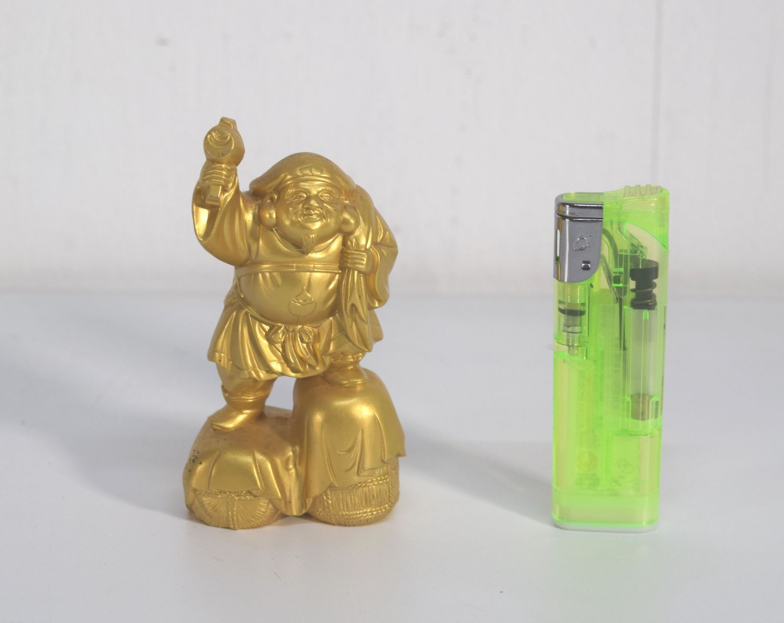 大黒天像 小田秀師作 縁起物 開運招福 K24GP鍍金 名入り箱付き 大黒天