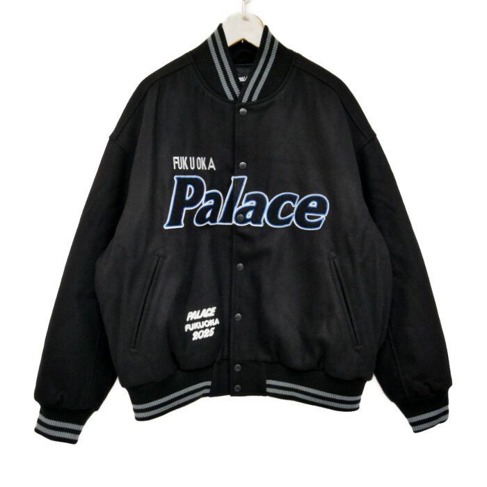 PALACE パレス 福岡オープン 正規 25AW FUKUOKA VARSITY JACKET バーシティジャケット スタジャン P29JK126 BLACK ブラック 黒 XL