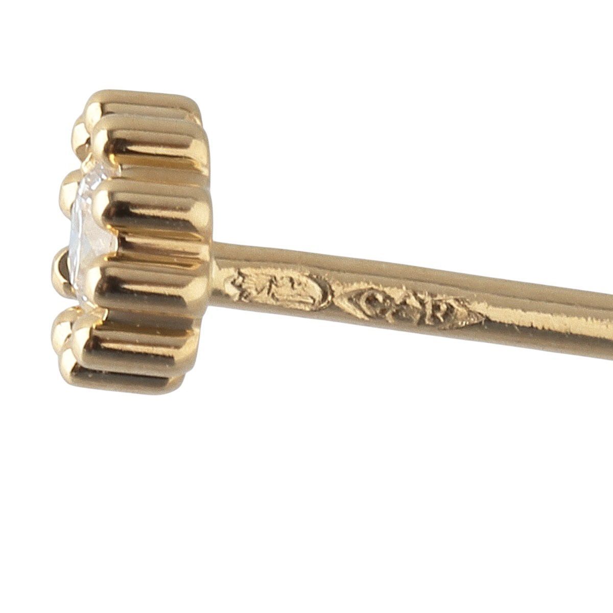  ディオール ミミローズ ダイヤ シングル ピアス Au 750 YG 仕上げ済 Christian Dior 23934 ピアス(片耳用) アクセサリー