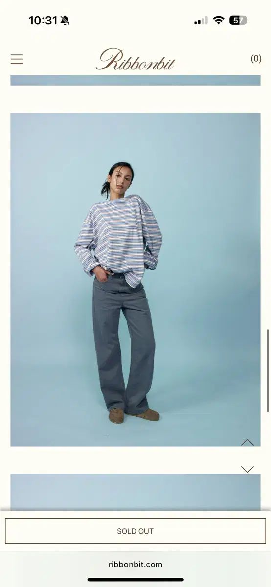 リボン빛 ヒューゴデニム グレー S