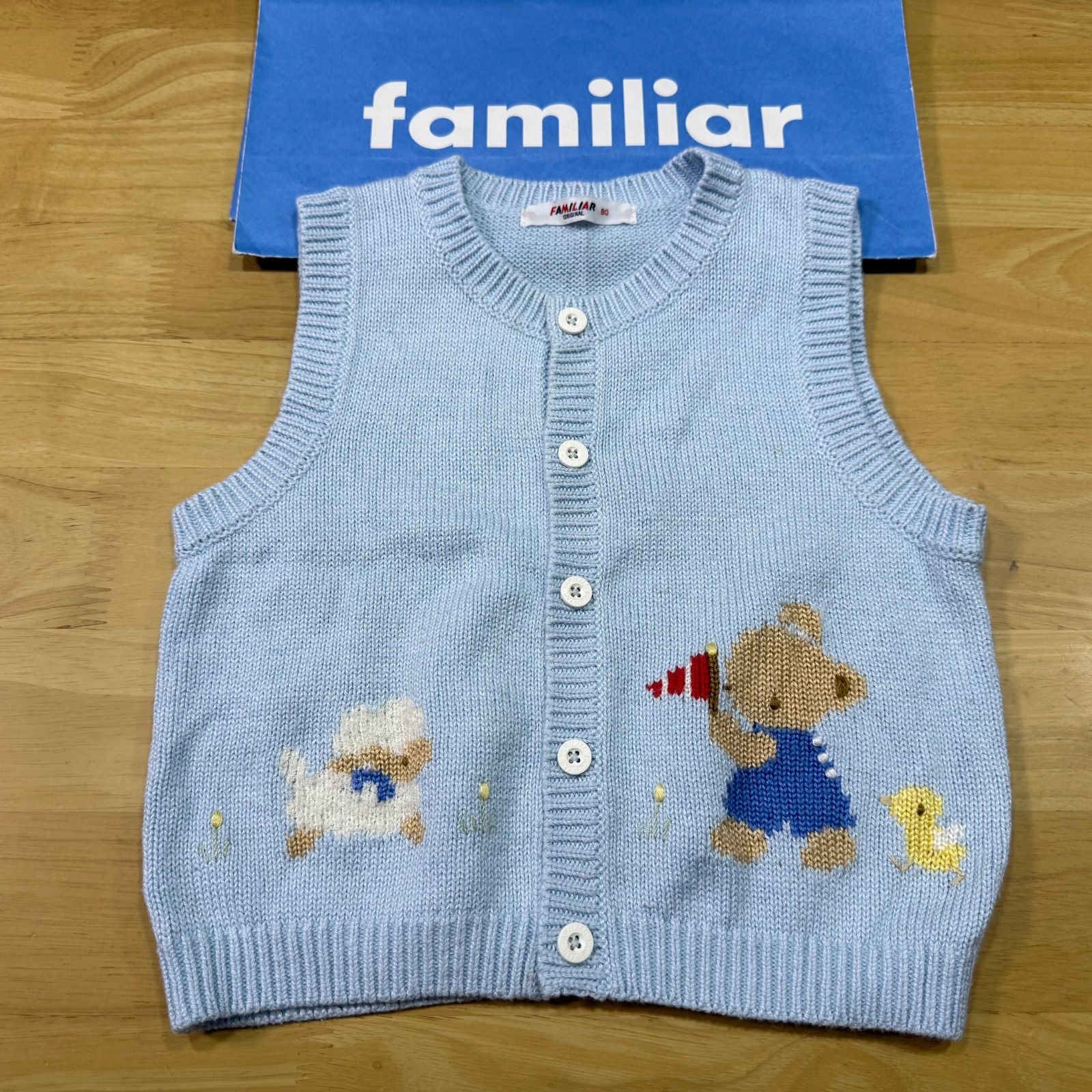 ファミリアベスト◎美品◎サイズ80 - メルカリ