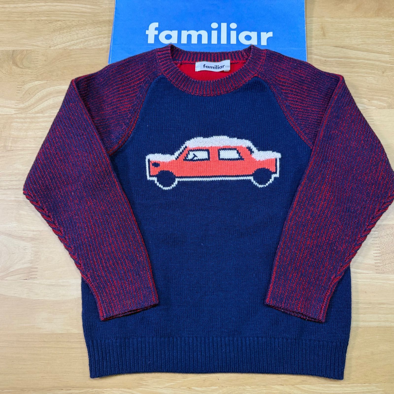 ファミリア♡完売品♡セーター♡110♡新品 未使用品◎ファミリアセーター◎極美品◎サイズ110 - メルカリ