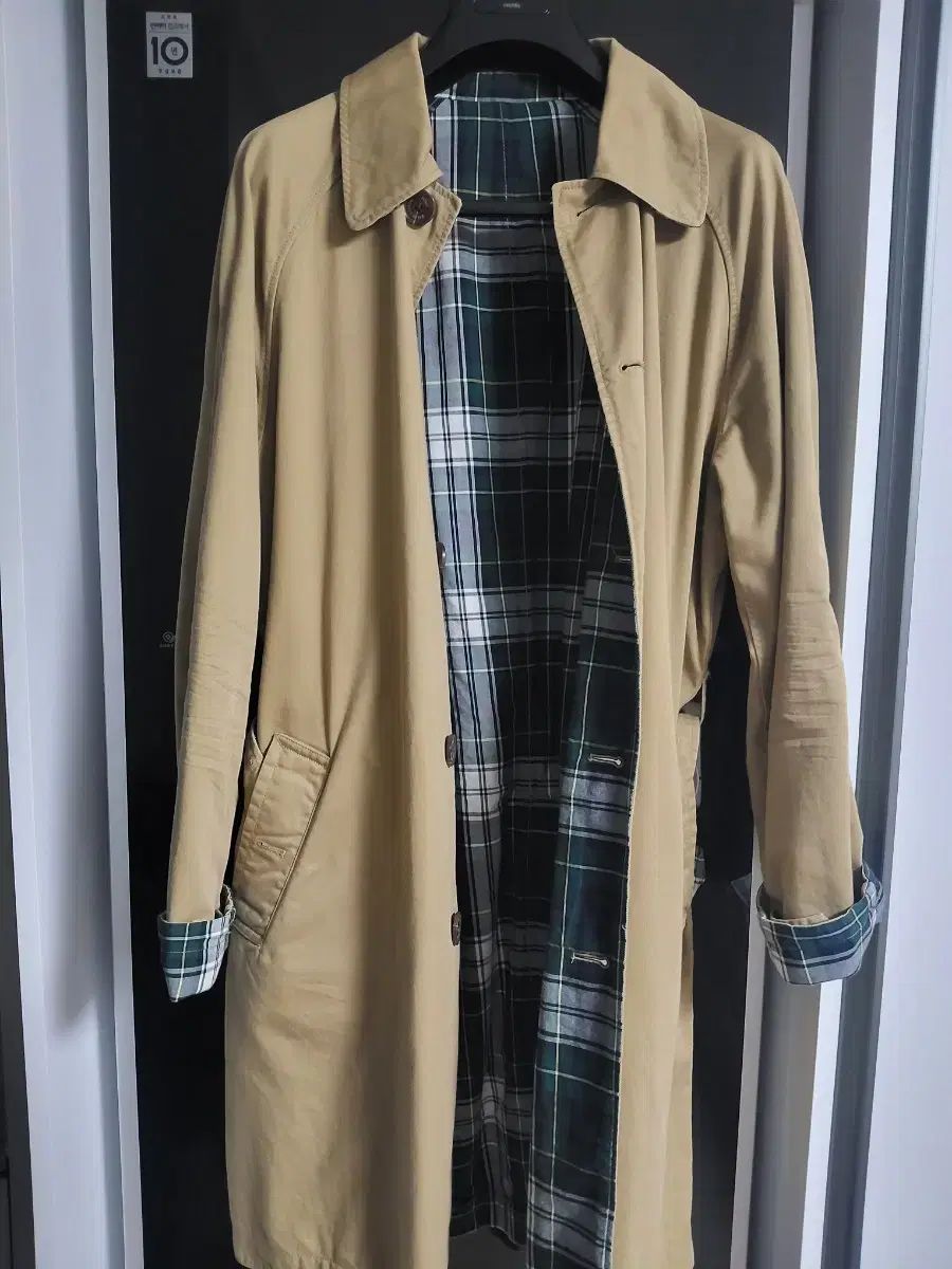 ポロ リバーシブル ベージュ コットンツイル バルマカーン コート サイズS