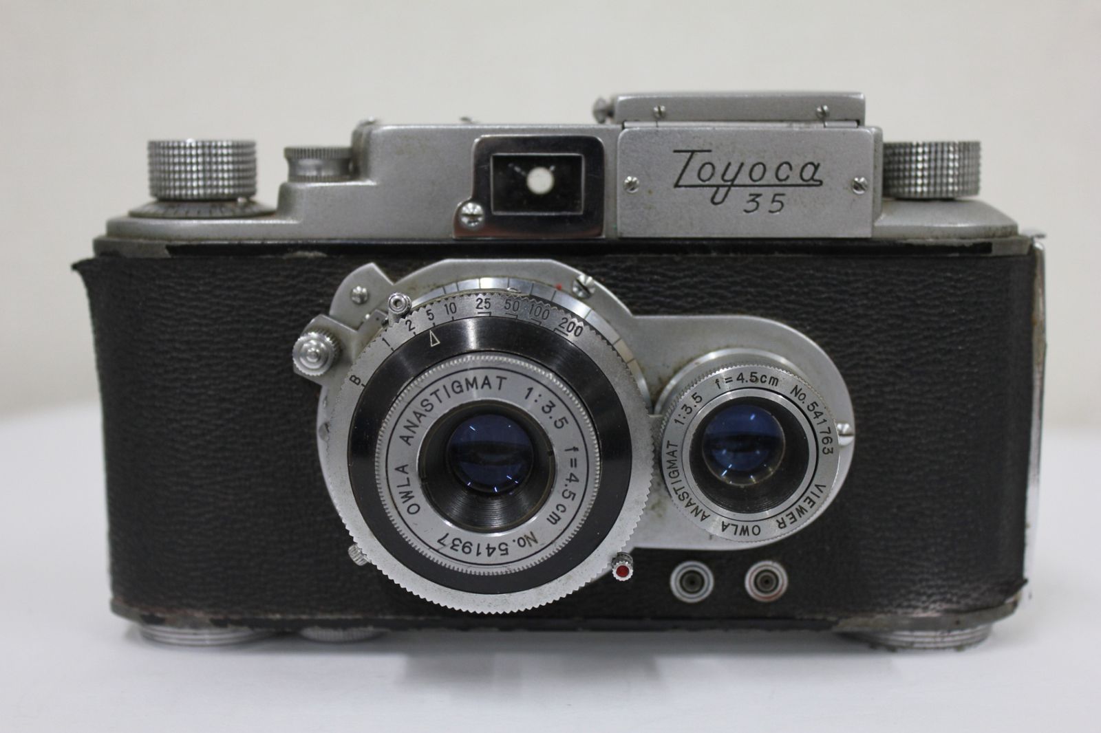 品 Toyocaflex 35 OWLA Anastigmat 4.5cm F3.5 横二眼カメラ e3712