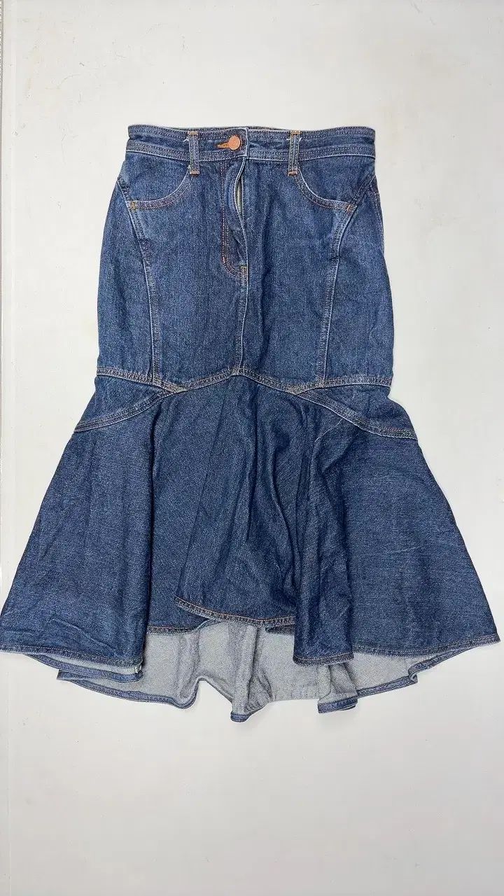 9927番 LUCKY CHOUETTE ラッキーシュエトゥ 秋 レディース ミディ デニム スカート 36 サイズ