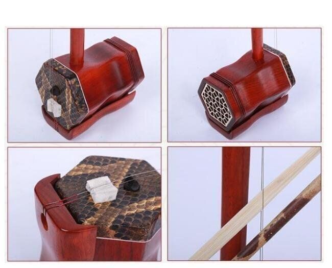 高品質☆蘇州二胡 紅木 中国楽器 二胡 胡弓 未使用 セミハードケース