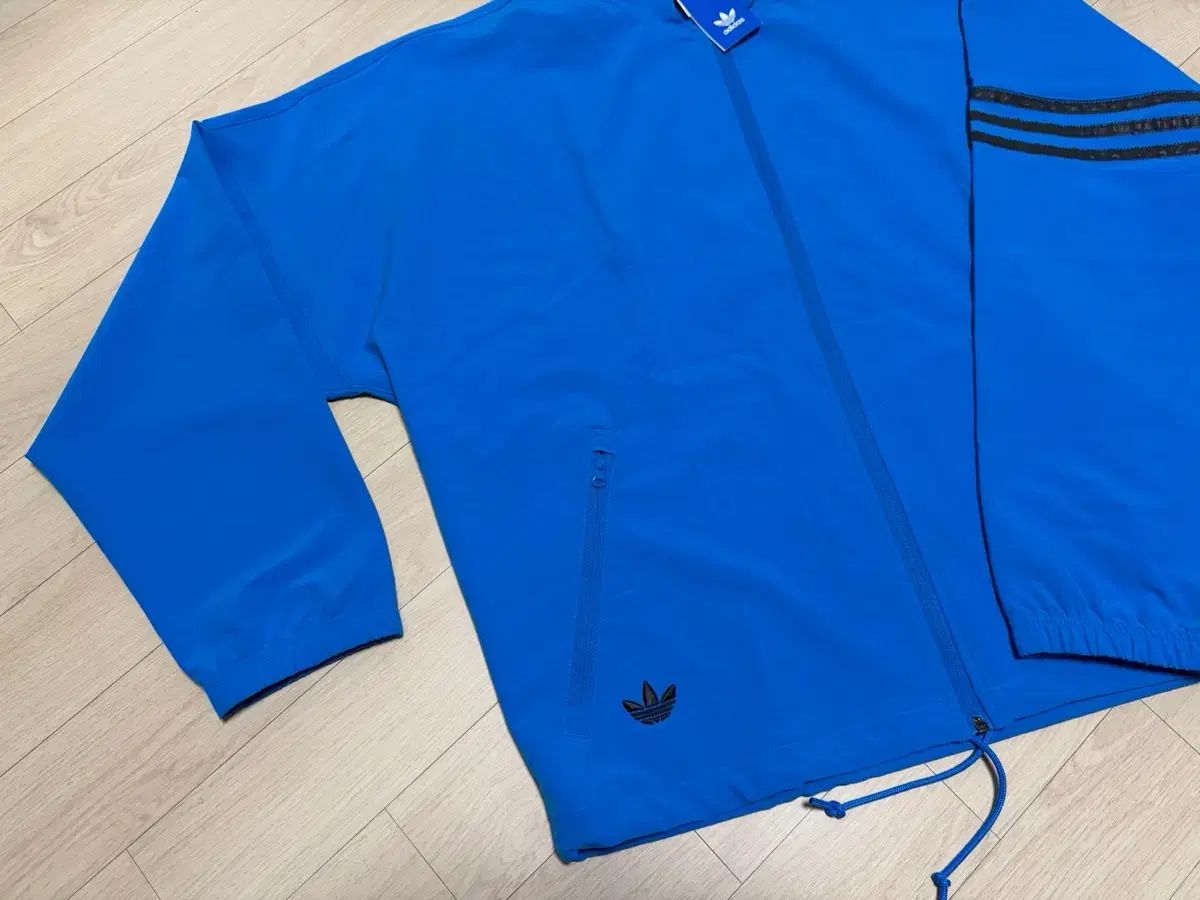 アディダス オリジナル オーバーサイズ 3本線 ブルー トラックジャージ L
