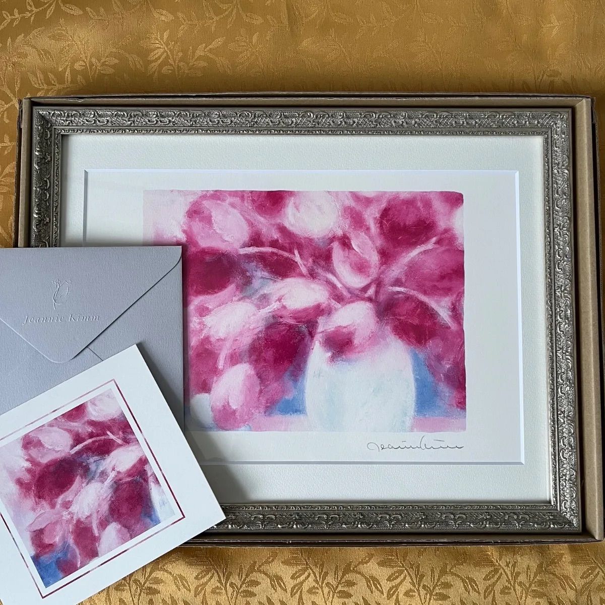 絵画 Jeannie Kimm 海辺のチューリップ』ジニー・キム 版画エディション付ダイヤモンド