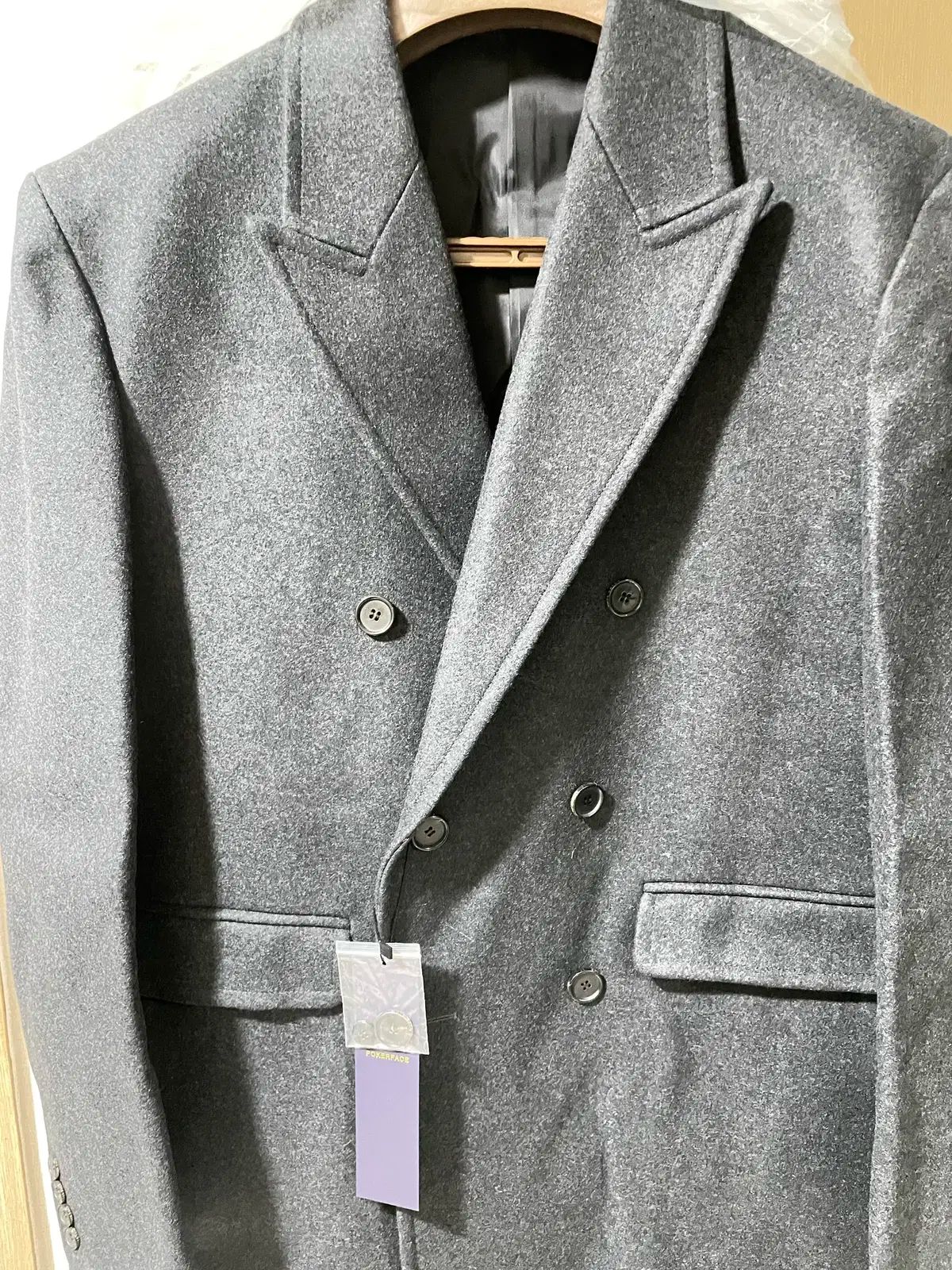 50 ポーカーフェイス ダブルコート チャコール