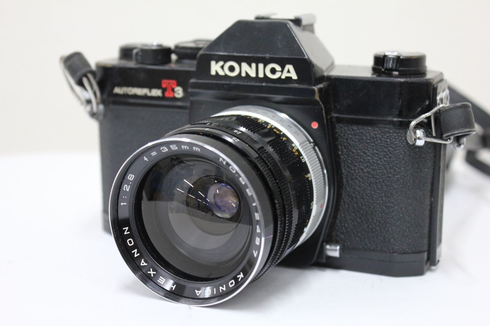 返品保証 コニカ KONICA AUTOREFLEX T3 HEXANON 35mm F2.8 ボディレンズセット e3727