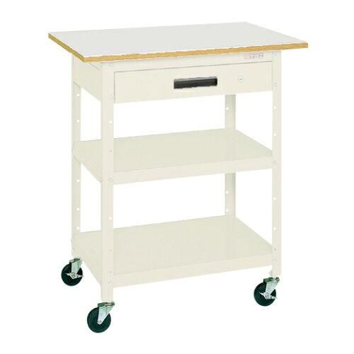 5営業日で発送 サカエ 一人用作業台移動式 ポリエステル天板 750×500×860mm PHR-075APEI 2228720