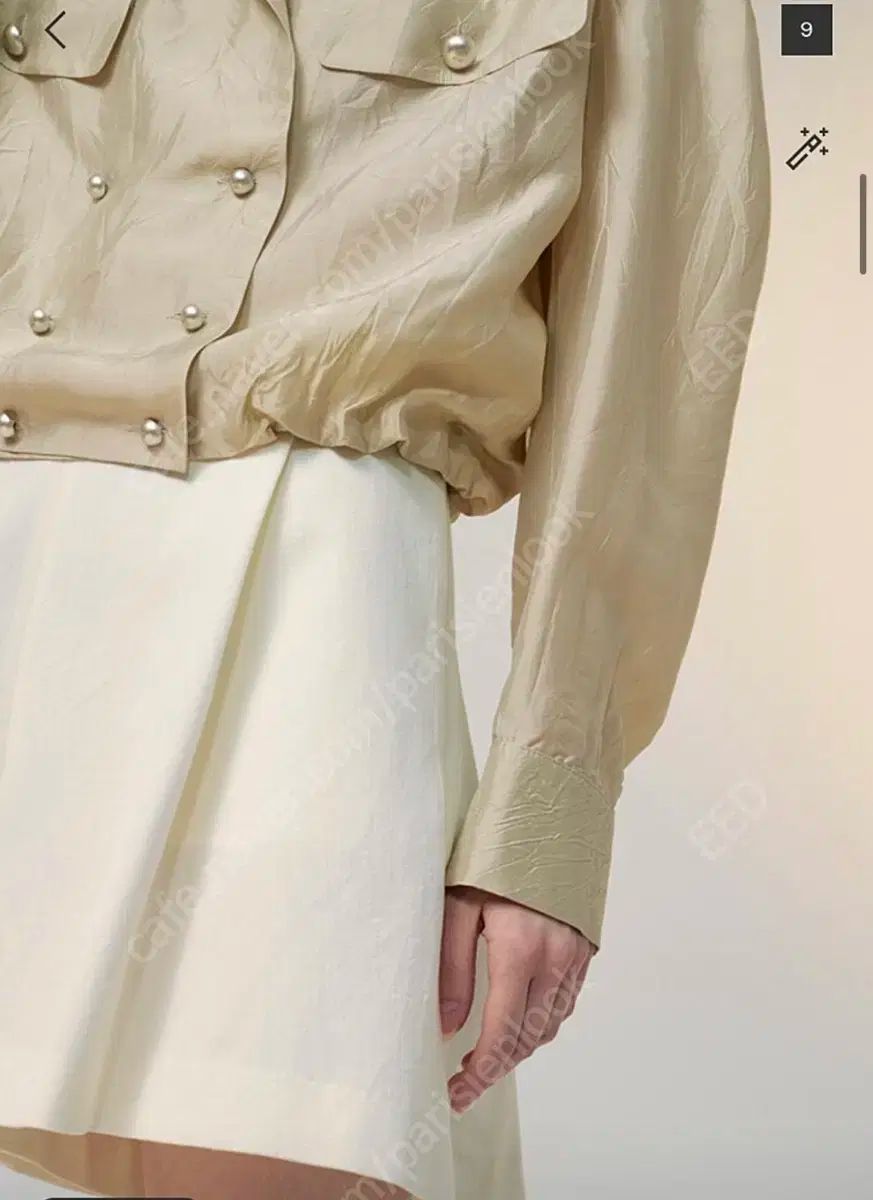 LANVIN シルク ブレンド ダブル ブラウス 82サイズ 55