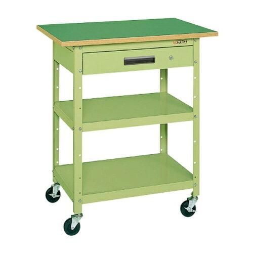 5営業日で発送 サカエ 一人用作業台移動式 サカエリューム天板 750×500×860mm PHR-075A 2228713