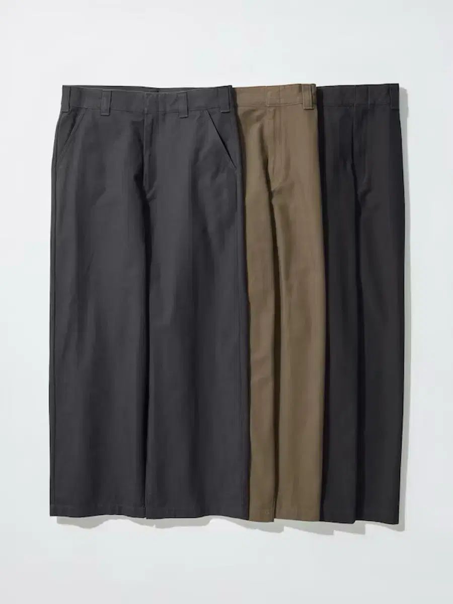 82 UNIQLO U ワイドストレートパンツ ダークグレー ブラック まとめ