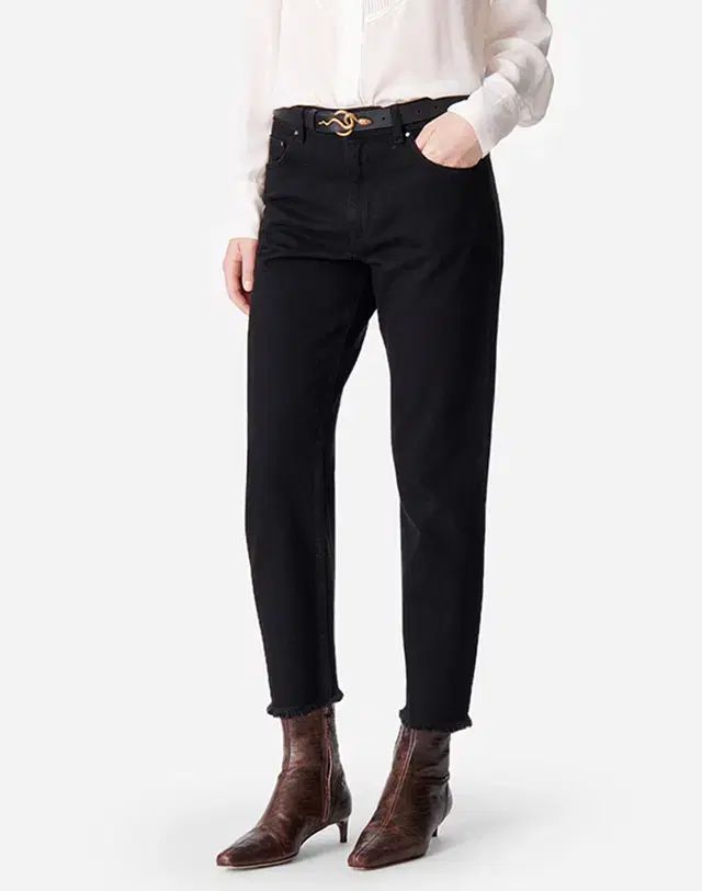 45万8千円 vanessabruno ヴァネッサ ブリューノ 24 フリンジ デニム パンツ 38