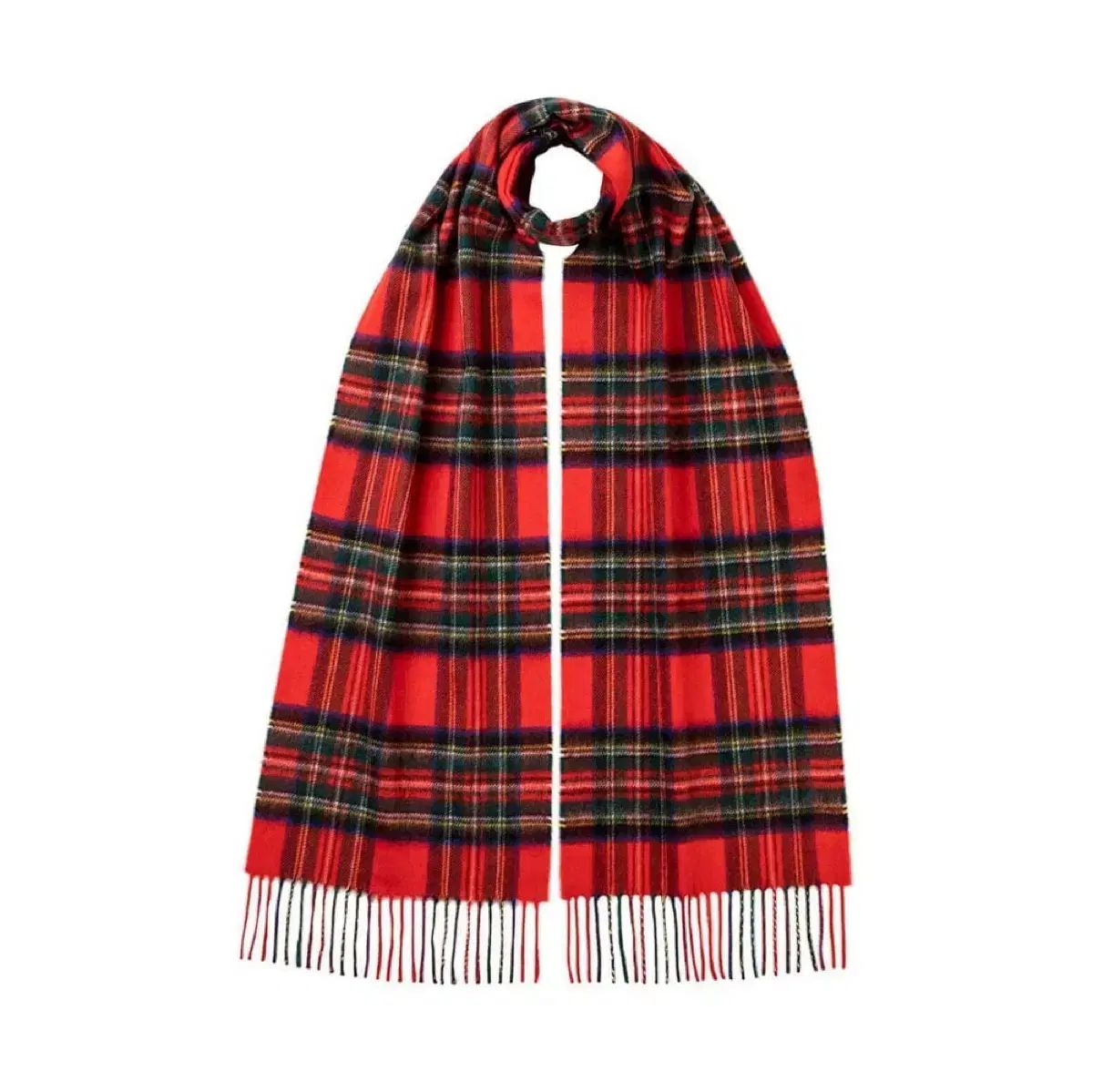 ジョンストンズ オブ エルガン カシミア ウーブン スカーフ Royal Stewart