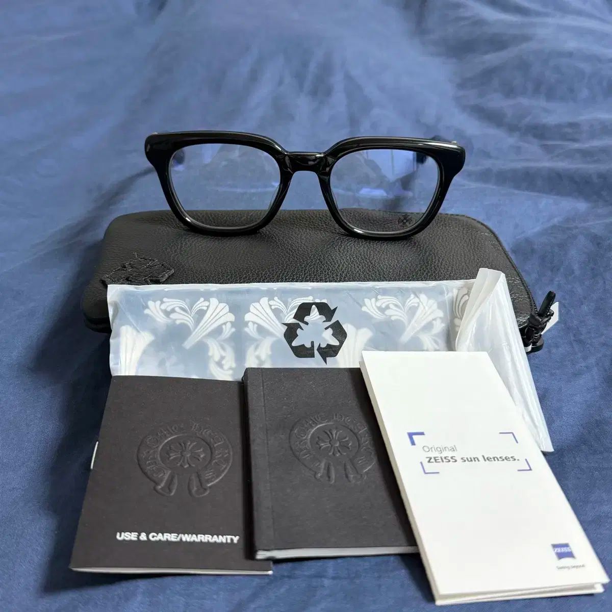 OS 25 FW CHROME HEARTS クロムハーツ WELL HELL YEAH メガネ ブラック シルバー