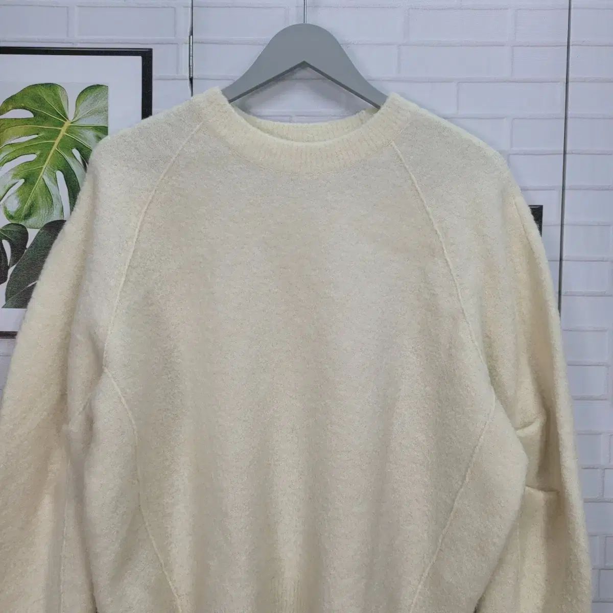 SYSTEM ハンサムシステム クルーネック ニット ウール セーター Free! サイズ