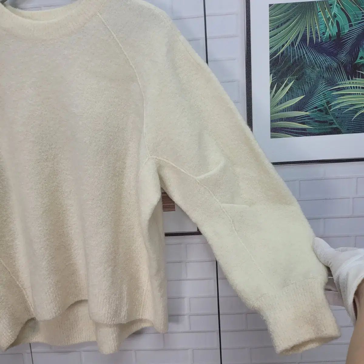  SYSTEM ハンサムシステム クルーネック ニット ウール セーター Free! サイズ 長袖 ニット セーター