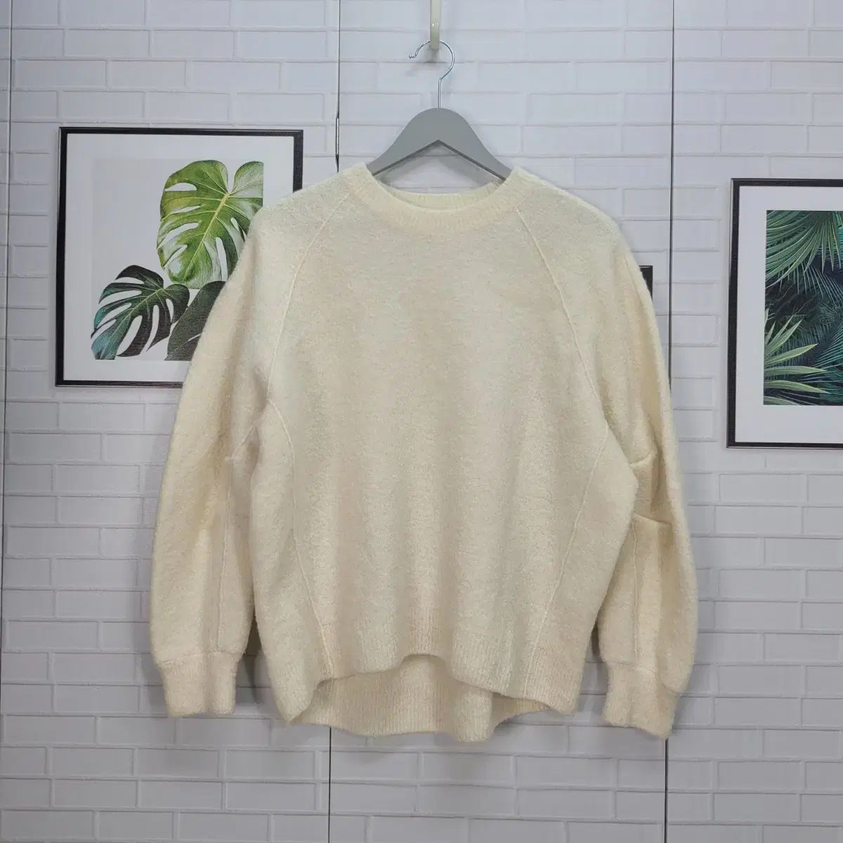 SYSTEM ハンサムシステム クルーネック ニット ウール セーター Free! サイズ