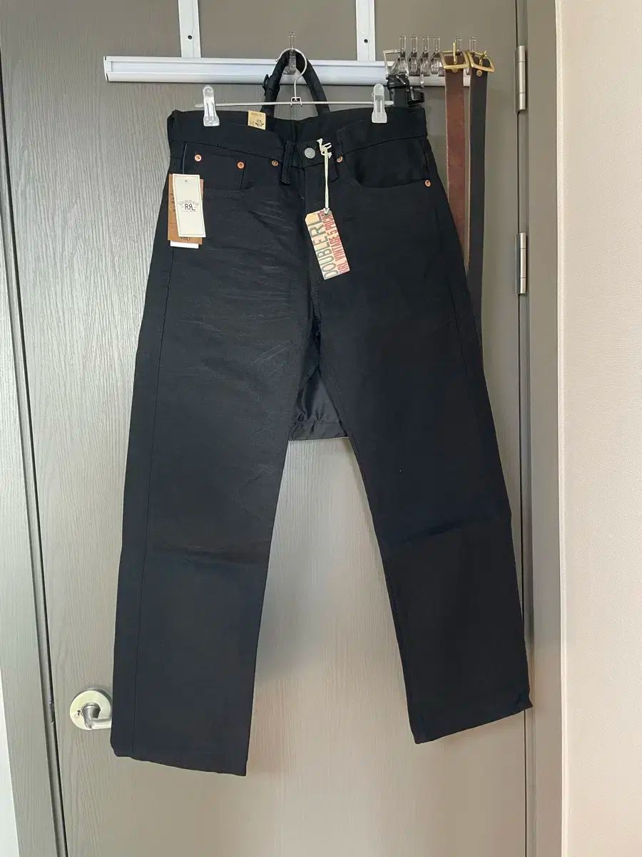 W29 L30 RRL ヴィンテージ ファイブポケット ブラックオンブラック